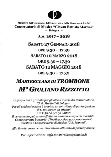 Masterclass di Giuliano Rizzotto